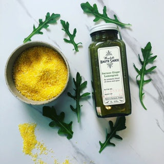 Savory Green Chili Corn Cakes With Arugula Salad – Marshall's Haute Sauce