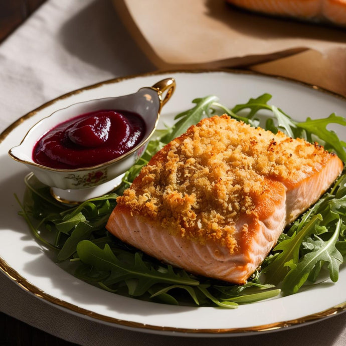 Cranberry Hazelnut Crusted Salmon