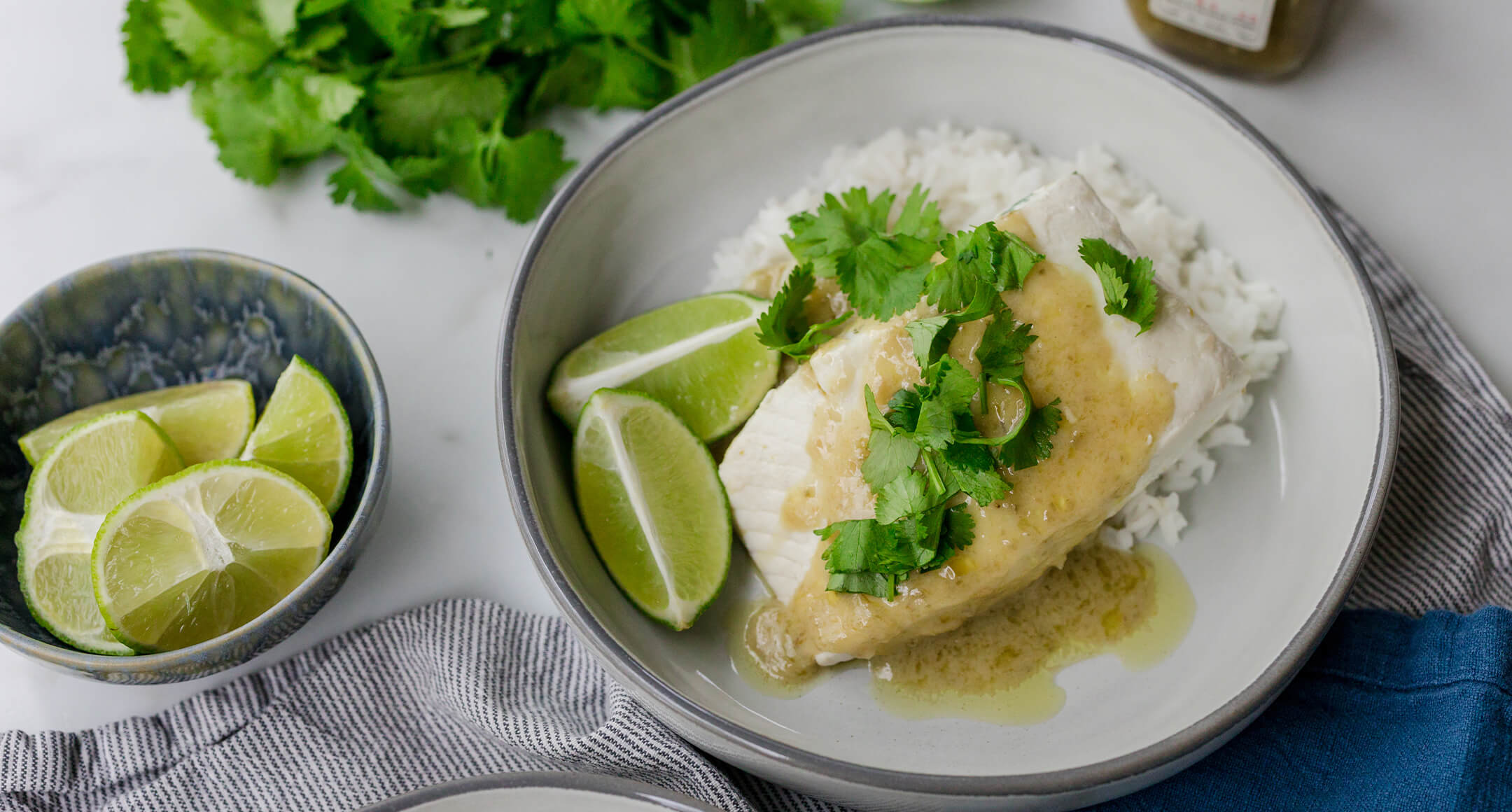 Aromatic Coconut Milk Poached Halibut
