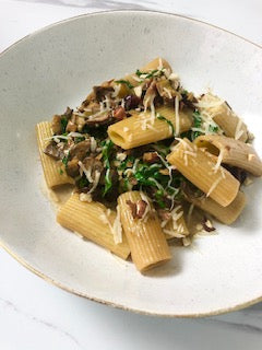 Rigatoni with Mushroom Cream Sauce