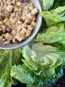 Habanero Chicken Salad Lettuce Cups & Garlic Scape White Bean Spread