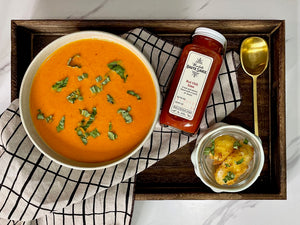Creamy Tomato Soup With Fried Cheese Curds