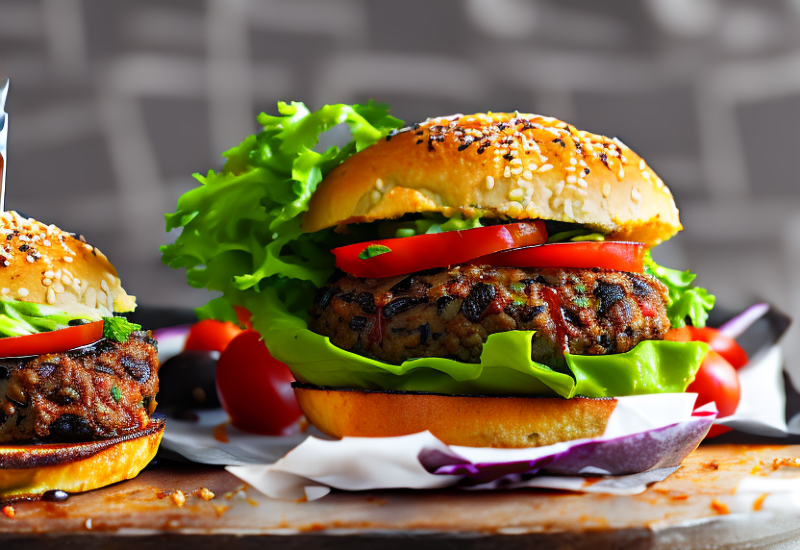 Whiskey Smoked Ghost Black Bean Burger