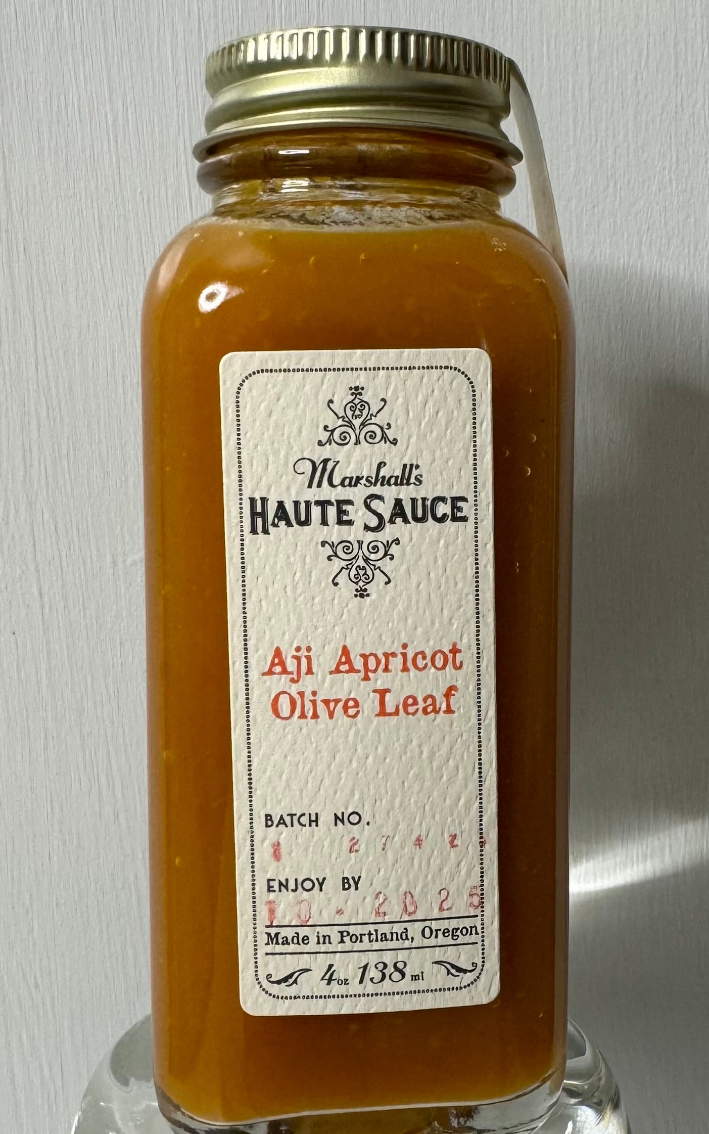 Aji Apricot Olive Leaf- Aji Pepper Hot Sauce