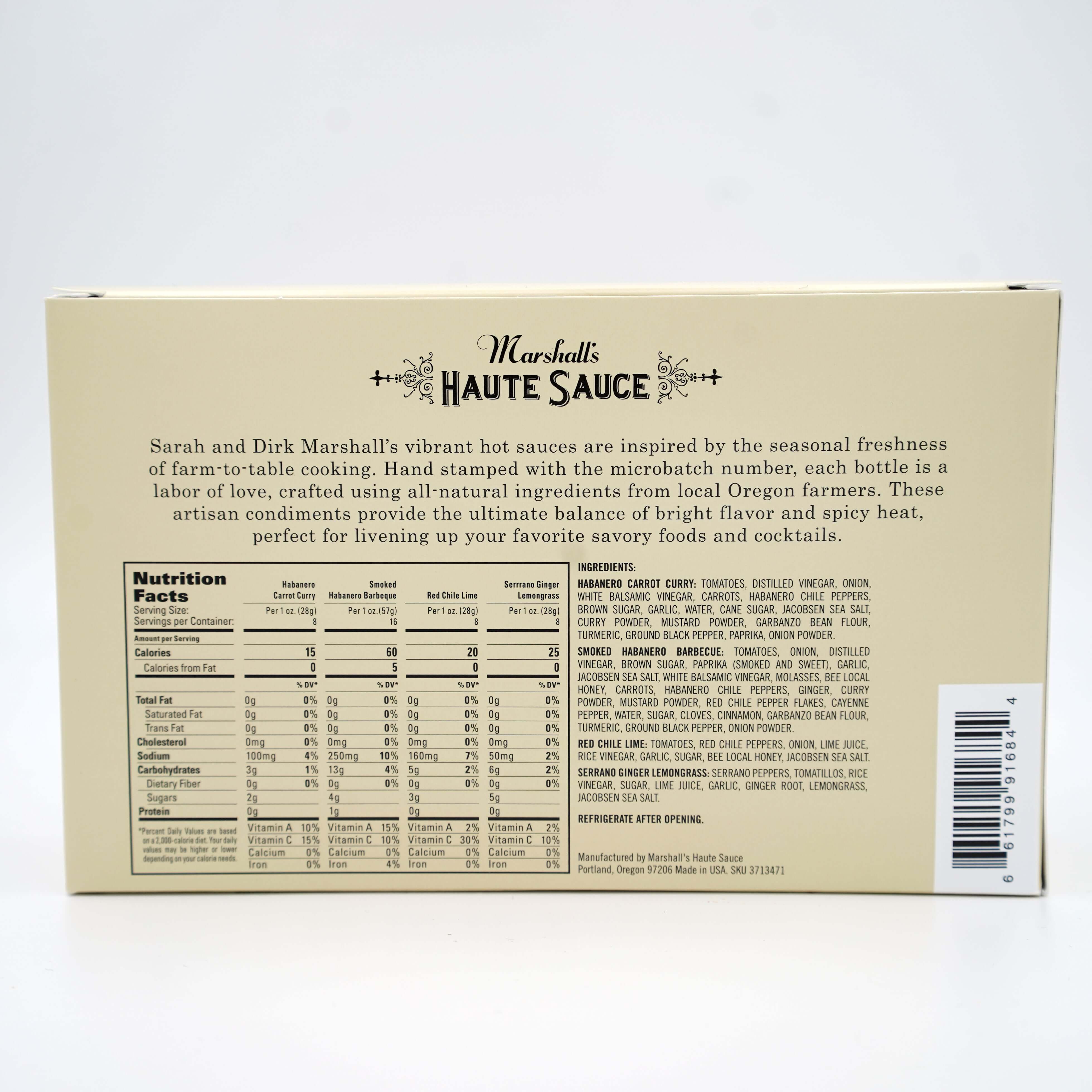 Hot Sauce Gift Set, Collection of Marshall's Haute Sauce Hot Sauce Gift Set, Collection of Marshall's Haute Sauce